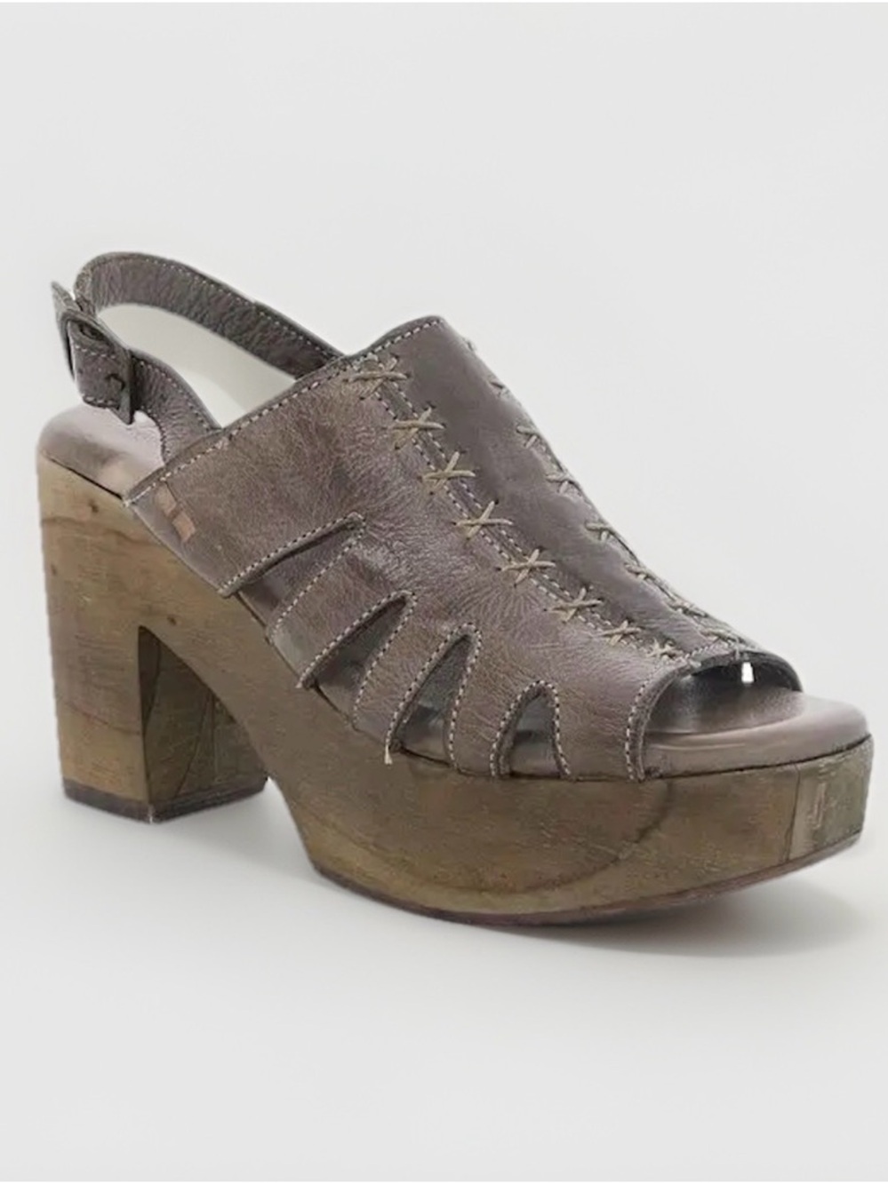 Bed Stu Fontella Platform Sandals Women's 8.5 Brown Leather Sling Back Chunky